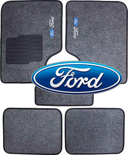 Tapete Grafite Automotivo Carpete 5 Peças Universal Ford