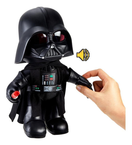 Pelucia Com Mecanismo Star Wars Darth Vader Voz 28cm