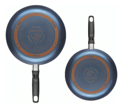Juego 2 Sartenes Tfal Antiadherente 20 Y 24cm Azul