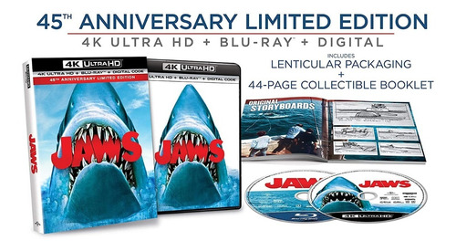 4k Ultra Hd + Blu-ray Jaws / Tiburon / Limited Edition