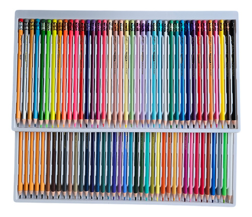 Lapices De Colores Borrables Lunita 72 Colores + 6 Grafito Trazo