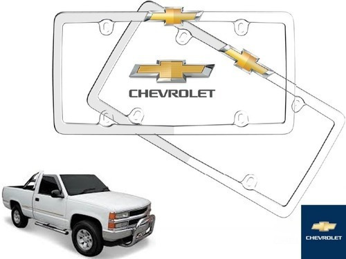 Par Porta Placas Chevrolet Silverado 2002 Original