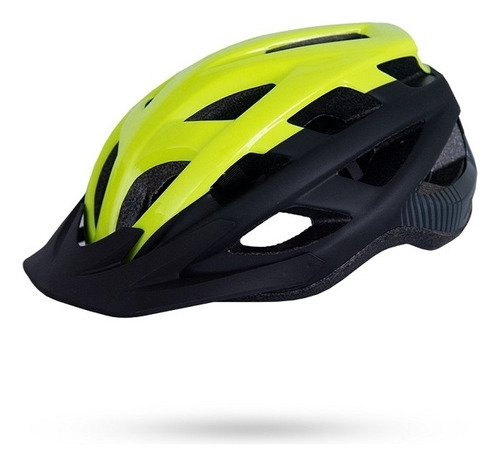 Capacete Asw Bike Fun Cor Amarelo Fluo Preto Tamanho G/gg