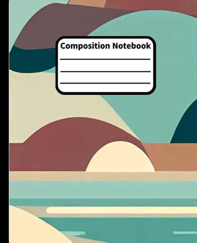 Libro: Composition Notebook: Pastel Color Beach Graphic Desi