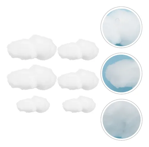 Decoración De Nubes De Algodón Con Fondo De Nube, 6 Unidades