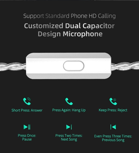 Imagen 3 de 4 de Auriculares Kz Zst X In Ear Cable Mejorado Monitor 1dd + 1ba