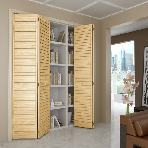Imagen 4 de 10 de Puerta Plegable 2 Hojas En Madera, Divisoria Ambiente - Rc