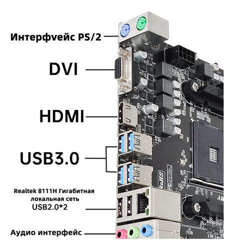 Placa Madre Amd Soyo A520m Ddr4 Am4 M-atx Hdmi Vga M2 Nvme
