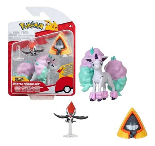 Muñeco Pikipek + Galarian Ponyta + Snorunt Pokemón Jazwares