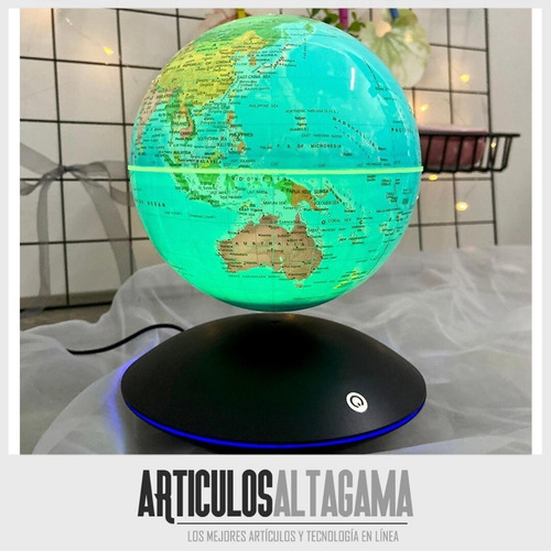 Imagen 7 de 8 de Lampara Led Globo Terraqueo Flotante Mundo Levitador 3d