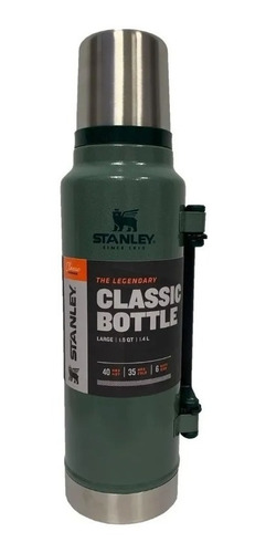  Stanley Termo Clásico 1lts Acero Inox Verde 24hs Frio/calor