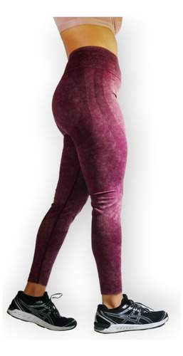 Calzas Deportivas Mujer Pink Leggings Gym Lilac