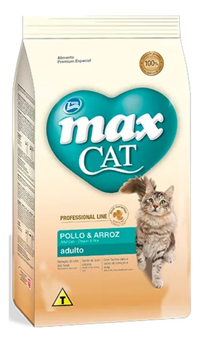 Max Cat Adulto Sabor A Pollo Y Arroz | Comida Gato X 1 Kg
