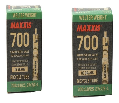 Par Câmara De Ar Maxxis 700 X18/25 Bico 48mm Removível