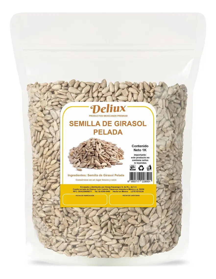 Semilla De Girasol Pelada Natural Cruda 1 Kg Calidad Premium