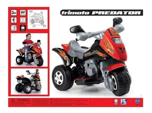 Feber Montable Eléctrico Trimoto Predator 6v Moto Color Rojo