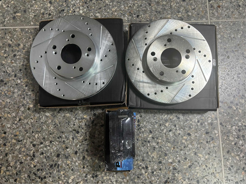 Juego Disco De Freno Delantero Perforado Honda Accord 2008