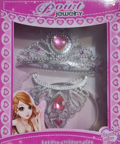 Set Princesa Juguete Tiara Vincha + Collar Jretro