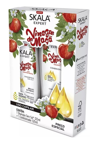 Kit Shampoo + Acondicionador Capilar Vinagre De Maca Skala