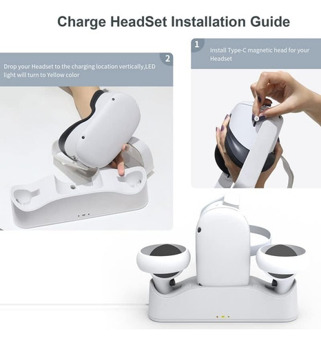 Base Dock De Carga 3 En 1 Para Oculus Quest 2 Firme
