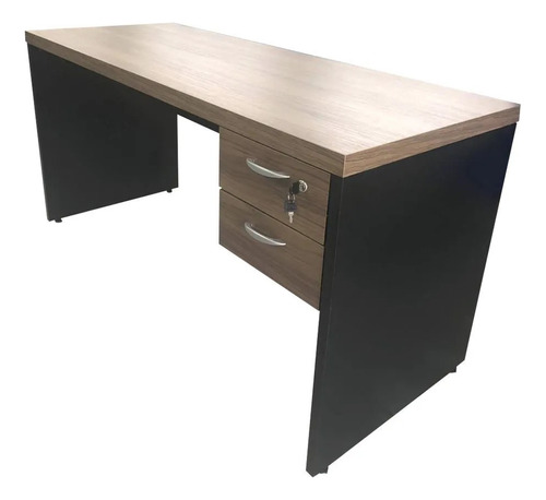 Mesa Escritório Escrivaninha  150x60  Tampo De 40 Mm + 2 Gav