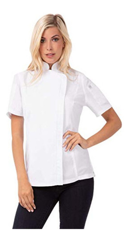 Chef Works Springfield Chaqueta De Chef Para Mujer, Blanco,