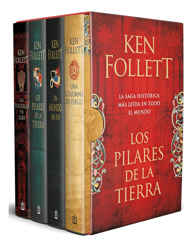 Estuche Saga Los Pilares De La Tierra. 4 Tomos - Follett, Ke