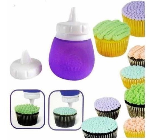 Botella De Silicona Para Decoración Cupcakes Simil Wilto