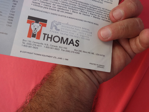 Folleto Thomas T173 Hl 173 Pala Mecanica Vial Maquinaria (Usado)