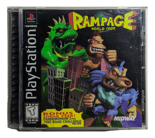 Jogo Rampage World Tour Ps1 Original Com Detalhe (Usado)