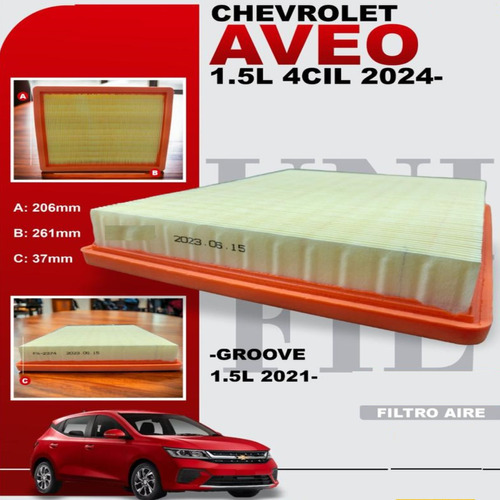 Filtro Aire Chevrolet Groove 2021-2022 1.5 23961974