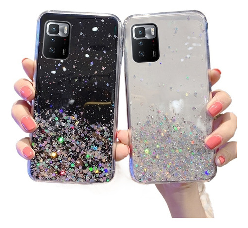 For Xiaomi Poco X3 Gt Case Stars Moon Glitter Bling Cover