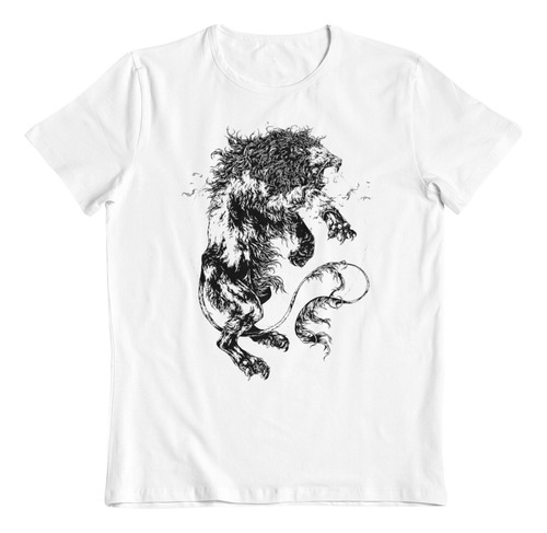 Polera - Dtf - Leon Animal Arte