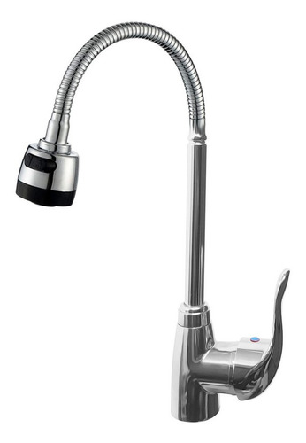 Imagen 1 de 1 de Grifo de cocina monocomando Libercam LGRI-05 / RM-100 plateado acabado cromado