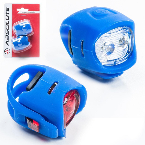 Par Sinalizador Diant/tras Led Silicone Absolute Jy-3204 Cor Azul