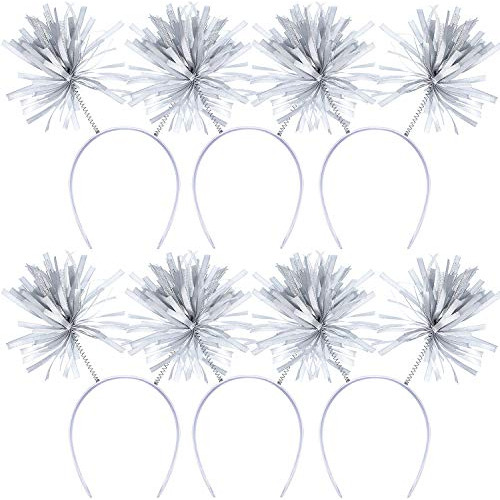 6 Piezas Pom Pom Headbopper Antenna Headband Silver Bal...