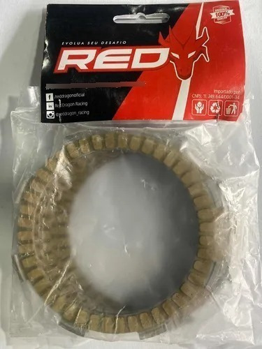 Kit Discos De Embreagem Red Dragon Crf 230 - 6 Peças