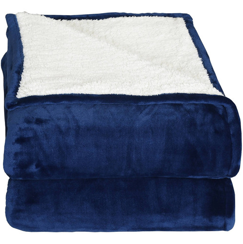 Utopia Bedding Sherpa Flannel Fleece Reversible Blanket