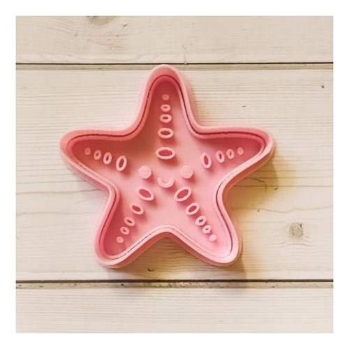 Cortante Plastico 3d Estrella Mar 2piezas Cookies Reposteria