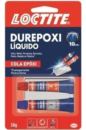Kit C/ 12 Adesivo Epoxi Durepoxi Liquido 16g Loctite Henkel