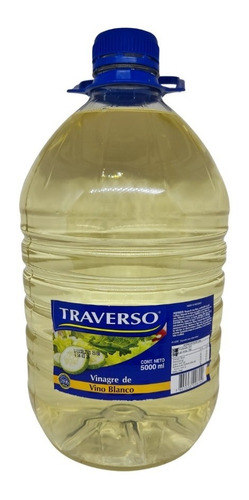 Vinagre De Vino Blanco 5 Litros, Traverso.