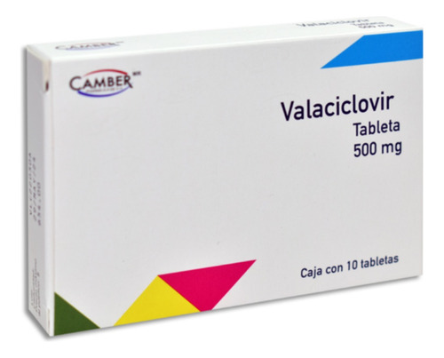 Valaciclovir 500 Mg Caja Con 10 Tabletas Camber Pharma