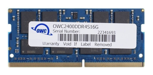 Memoria RAM gamer color azul 16GB 1 OWC2400DDR4S16G