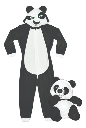 Pijama Macacão Fantasia Personagem Adulto Tam P Ao Gg Panda