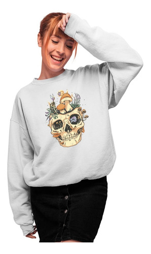 Sudadera Día De Muertos - Unisex- Halloween- Hongos Calavera