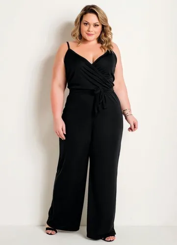 Elegante Macacão Feminino Plus Size Roupas Femininas