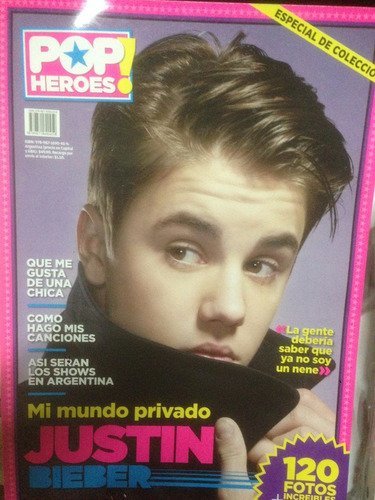 Justin Bieber - Especial De Revista Pop Heroes - Con Poster