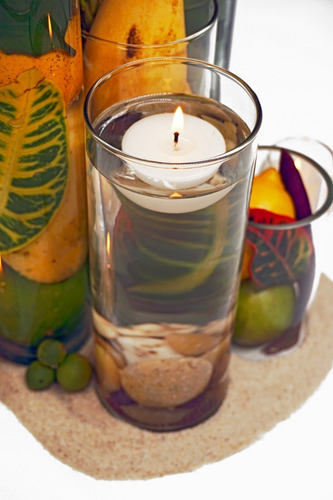 Imagen 9 de 10 de 10 Velas Flotantes Medianas Para Cilindro Aluzza