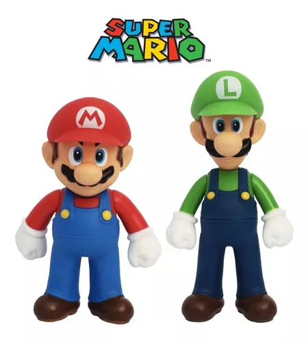 Kit 2 Figuras Pvc 12cm Mario E Luigi - Super Mario Bros