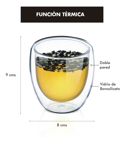 Vaso De Doble Pared Con Fondo Curvo 250 Ml.